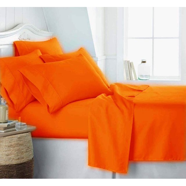 6 Piece Hotel Luxury UltraSoft 100 Cotton Bed Sheets Set, 21" 24