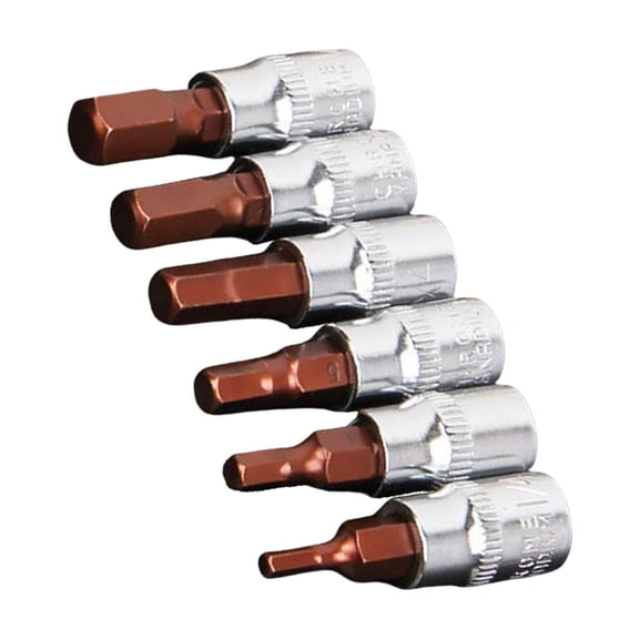 6 Piece Industrial Grades Impacts Sockets Collection Sockets Bit Produced for Mechanics and Technical Maintenance