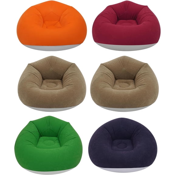 6-Piece Inflatable Sofa Set with Air Pump, Portable Folding Couch, Supports 330 lbs