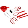 thumbnail image 1 of 6 Piece Jam & Jelly Making Kit Grade Canning Tools Set with Jar Funnel Spoon Spatula for Home Kitchen Preserving, 430 Can Lifter 6-Piece Set, 1 of 2