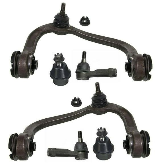 6 Piece Kit Lower Ball Joints Upper Control Arms Outer Tie Rod Ends Fits select: 2004 FORD F150 SUPERCREW, 2005-2008 FORD F150