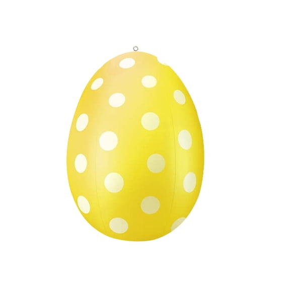 6-Piece Large Inflatable Easter Eggs Outdoor Decoration Set for Yard Garden and Party, 24-Inch Colorful PVC Plastic Eggs for Easter Hunting Games and Spring Celebrations