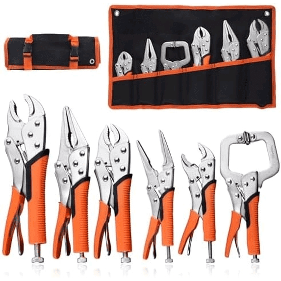 6-Piece Locking Pliers Set, Vice Grips Pliers Set, 5