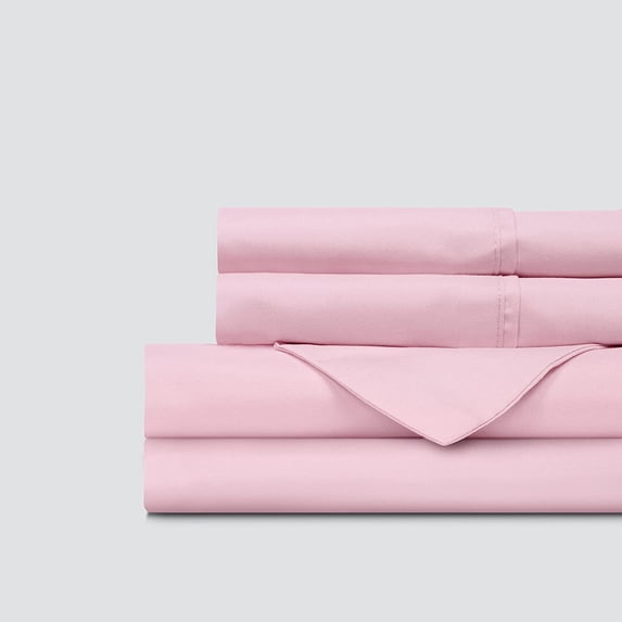 6 Piece Luxury Bed Sheet Set - 22 Inch Deep Pocket - 400 Thread Count - 100% Egyptian Cotton - Extra Soft and Luxury, Easy Care - Pink Solid, Full Size.