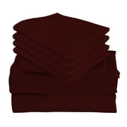 6 Piece Luxury Rayon Made From Bamboo Sheets Set- King Burgundy Sheets, Softer Than Cotton-Up To 16 Deep Pockets-Wrinkle Free-Extremely Soft Bamboo Derived Rayon Sheets- King,Burgundy
