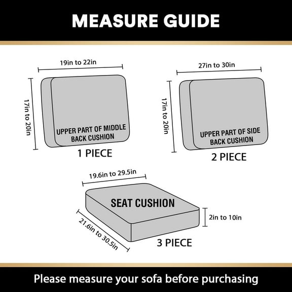 6 Piece Luxury Thick Velvet Sofa Covers (3 Base Cover Plus 3 Seat Cushion Covers) Couch Covers for 3 Cushion Couch Sofa Couch Cover for Dogs, Machine Washable(Sofa, Grey)