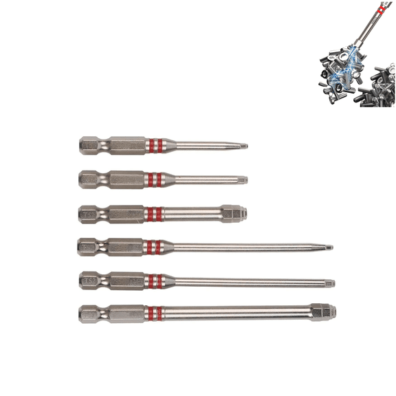 6-Piece Magnetic Hex Shank Nut Driver Bit Set – 1.5-6mm Stepped Hex Key Bits for Electric Drill, Wrench, DIY Repair & Woodworking