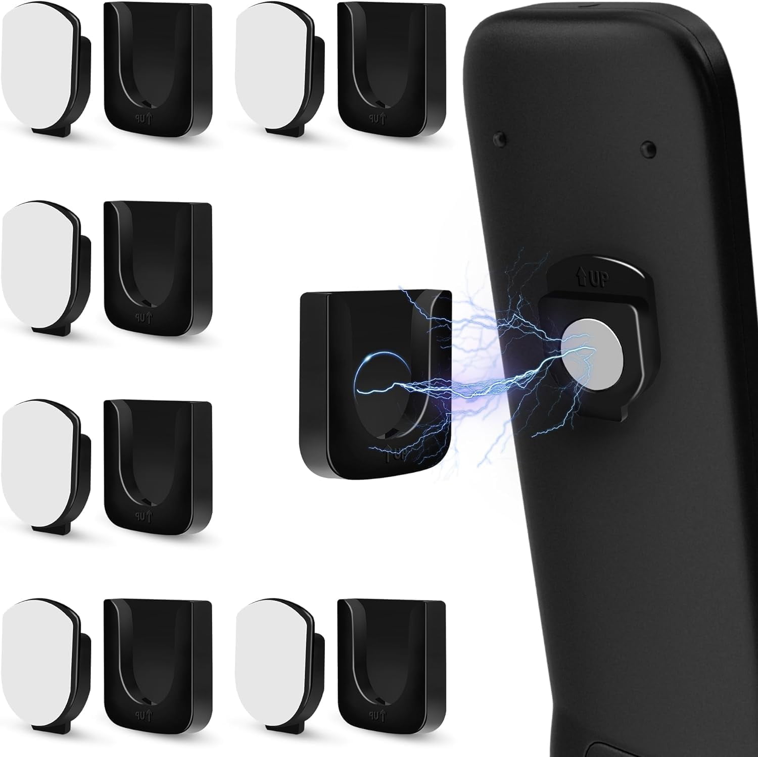 6-Piece Magnetic Remote Control Holder Wall Mount - Self Adhesive ...