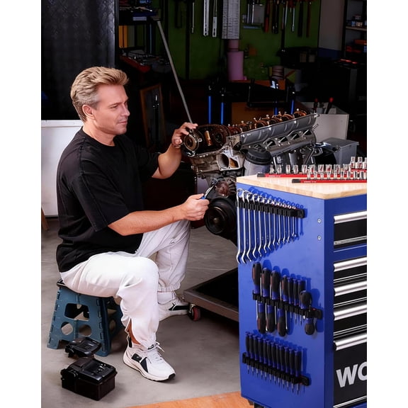 6-Piece Magnetic Socket Organizer and Magnetic Screwdriver Organizer Set