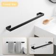 thumbnail image 1 of 6-Piece Matte Black Bathroom Hardware Set Stainless Steel Wall Mounted Towel Bar and Accessories, 1 of 7