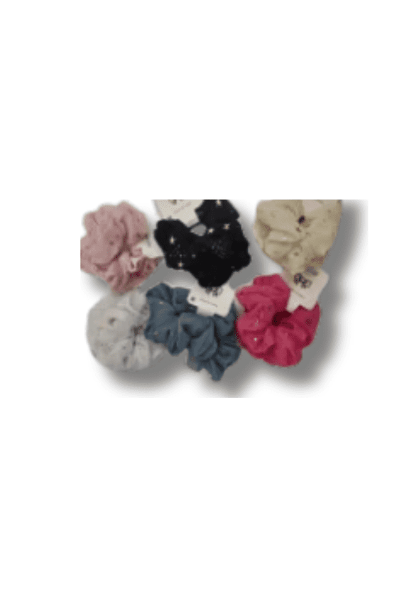 6-Piece Matte Scrunchie Set Soft Finish Elastic Hair Ties for Everyday Styling