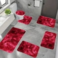 thumbnail image 1 of 6-Piece Mixed Color Bathroom Rug Set, Soft Water Absorbent Non-Slip Toilet Mats, Washable Plush Velvet Fleece, Modern Whole Room Decor, 1 of 7
