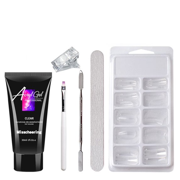 6-Piece Nail Extension Gel Set #09 - Nail Extension Set with Color Gel, Base & Top Coat, Total 30Ml, Sets & Kits Easter Mother'S Day Nail Makeup Organizers