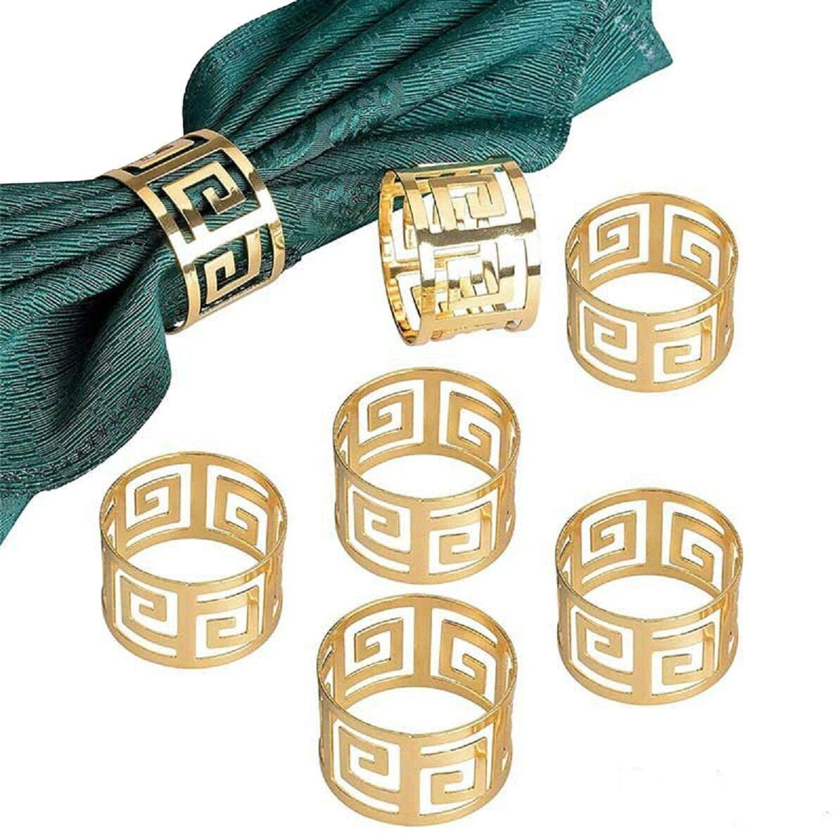6-Piece Napkin Rings - Banquet Dinner Wedding Christmas Table Decoration