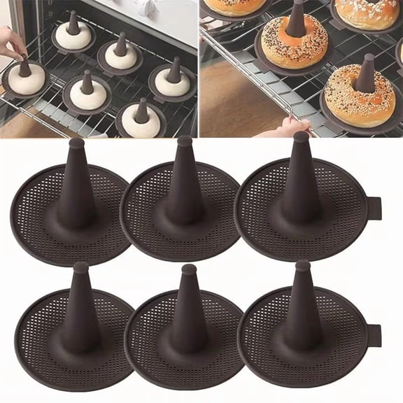 6-Piece Non-Stick Silicone Donut & Bagel Baking Mold Set - Oven Safe, Dishwasher Safe, Flexible & Reusable Baking Molds for Homemade Pastries