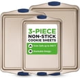 thumbnail image 1 of 6-Piece Nonstick Bakeware Set with Heat-Safe Silicone Handles Includes Loaf Pan Muffin Pan Round and Square Roaster Pans Cookie Sheet, 1 of 8