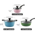 thumbnail image 1 of 6-Piece Nonstick Ceramic Coating Cookware Set, Multicolor, 1 of 9