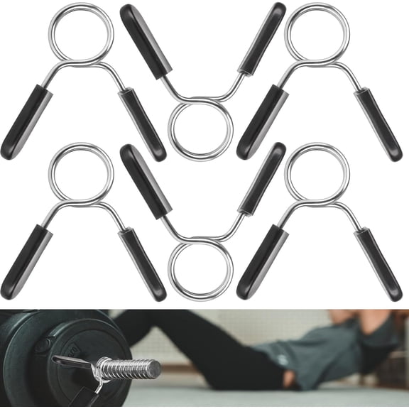 6 Piece Olympic Barbell Clamp 1 Inch Spring Clip Collar For Weightlifting