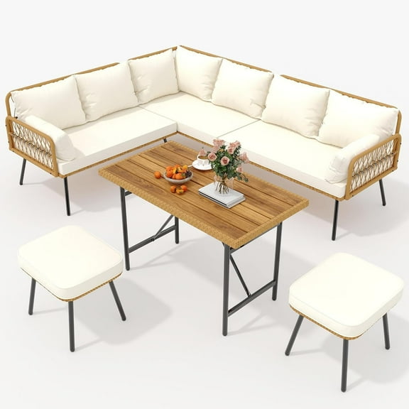 6 Piece Outdoor Sectional Set