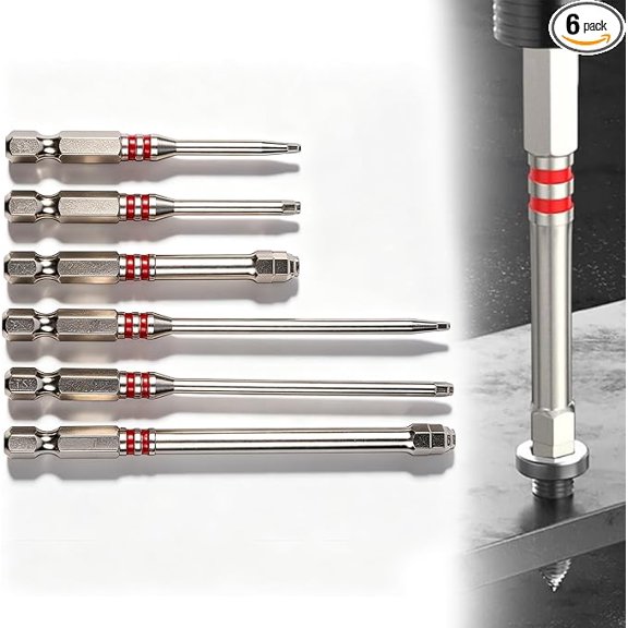 6 Piece Pagoda Shaped Drill Bit, step hex bit set, magnetic screwdriver bits, Pagoda Design, Suitable for Hexagonal Sizes of 1.5-2mm, 2.5-3 mm, 4-5-6 mm, for various sizes for electric drill wrenches