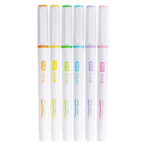 6 Pack Pastel Highlighters Chisel Tip Assorted Colors No Bleed Quick Dry Bible Highlighters for Journaling Note Taking Aesthetic Office Markers