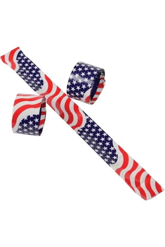 6 Piece Patriotic Slap Bracelets - Pack of 6
