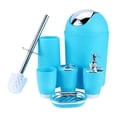 thumbnail image 1 of 6 Piece Plastic Bathroom Accessory Set, 1 of 6