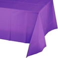 thumbnail image 1 of 6 Piece Plastic Disposable Tablecloth 54 x 108 Inch Rectangle Table Cover (Purple), 1 of 1