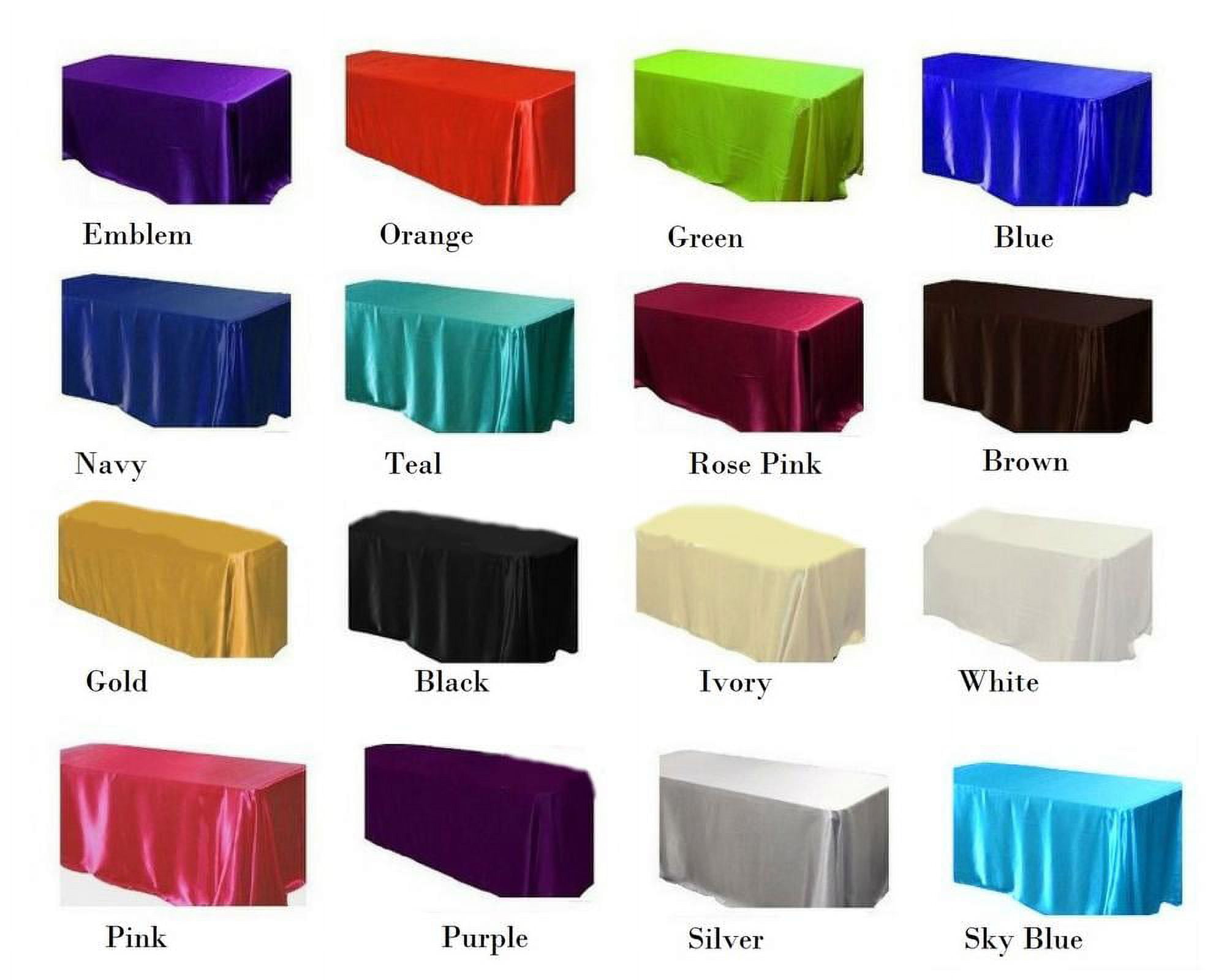 6 Piece Plastic Disposable Tablecloth 54 x 108 Inch Rectangle Table