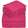 thumbnail image 1 of 6 Piece Premium Bamboo Sheet Set, Deep Pockets, 50 Colors, 2200 Count, Soft, 1 of 4
