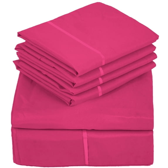 6 Piece Premium Bamboo Sheet Set, Deep Pockets, 50 Colors, 2200 Count, Soft