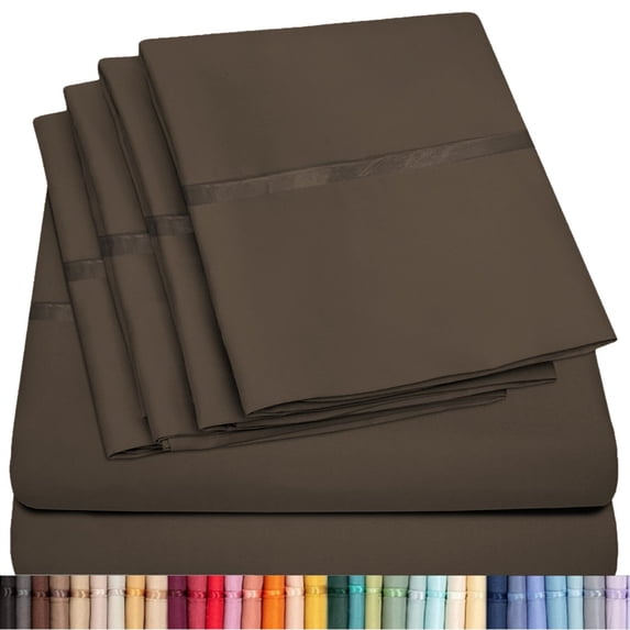 6 Piece Premium Bamboo Sheet Set, Deep Pockets, 50 Colors, 2200 Count, Soft