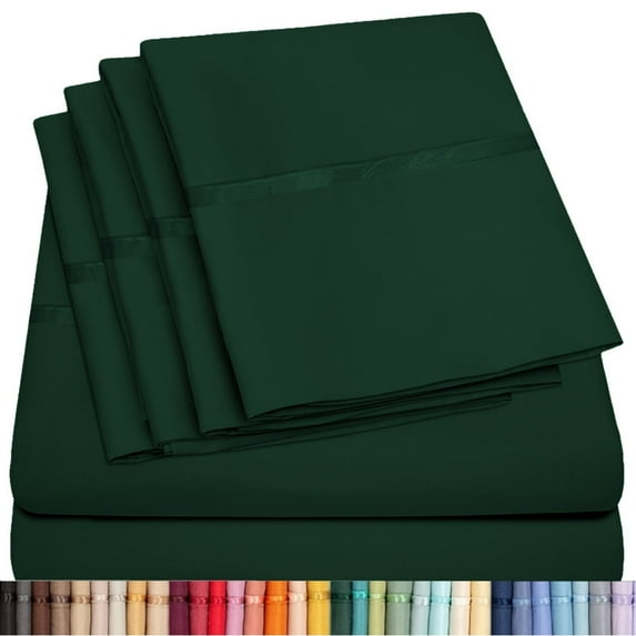 6 Piece Premium Bamboo Sheet Set, Deep Pockets, 50 Colors, 2200 Count, Soft