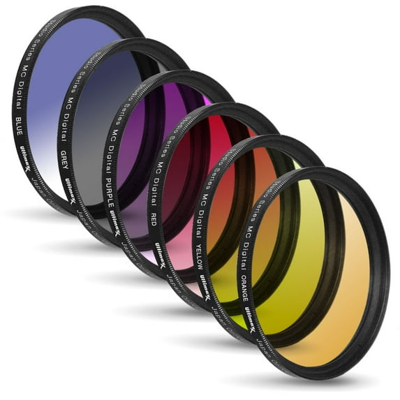 Ultimaxx 49mm 6-Piece Graduated Color Filter Kit for All DSLR Camera Lens with Same Filter Thread Size