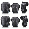 thumbnail image 1 of 6-Piece Protective Gear Set - Knee Pads, Elbow Pads, Wrist Guards for Skateboarding, Cycling, and Riding Safety, 1 of 7