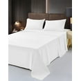 thumbnail image 1 of 6 Piece Rayon Made From Bamboo Sheet Set by OKAO, Calking White Sheets-Silky Soft- Wrinkle Free - Deep Pockets-Softer and Stronger Than Cotton - 1 Fitted Sheet, 1 Flat, 4 Pillowcases Cal King, White, 1 of 5
