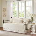 thumbnail image 1 of 6 Piece Reversible Scalloped Edge Daybed Cover Set Cream Daybed, 1 of 6