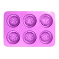 thumbnail image 1 of 6-Piece Round Bee Silicone Mold Candle Aromatherapy Soap Making Mould, 1 of 9