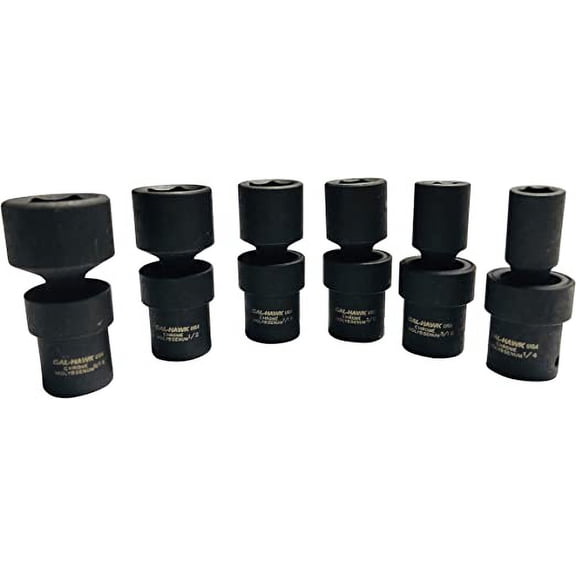 6-Piece SAE 1/4" Drive Impact Socket Set (Radius Corner Design)