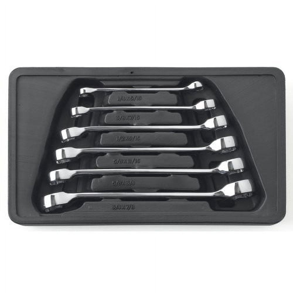 7-Pc Flare Nut Comb Wrench Set - 6 Point, Satin Finish, Torque Plus System