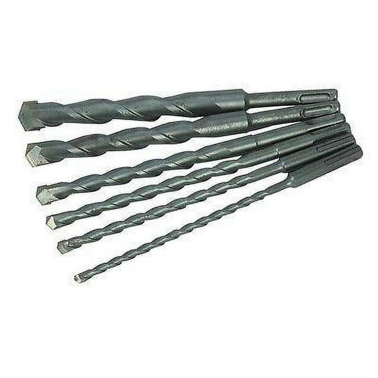 6 Piece SDS Drill Bit Set for Roto Rotary Hammer Drilling Concrete