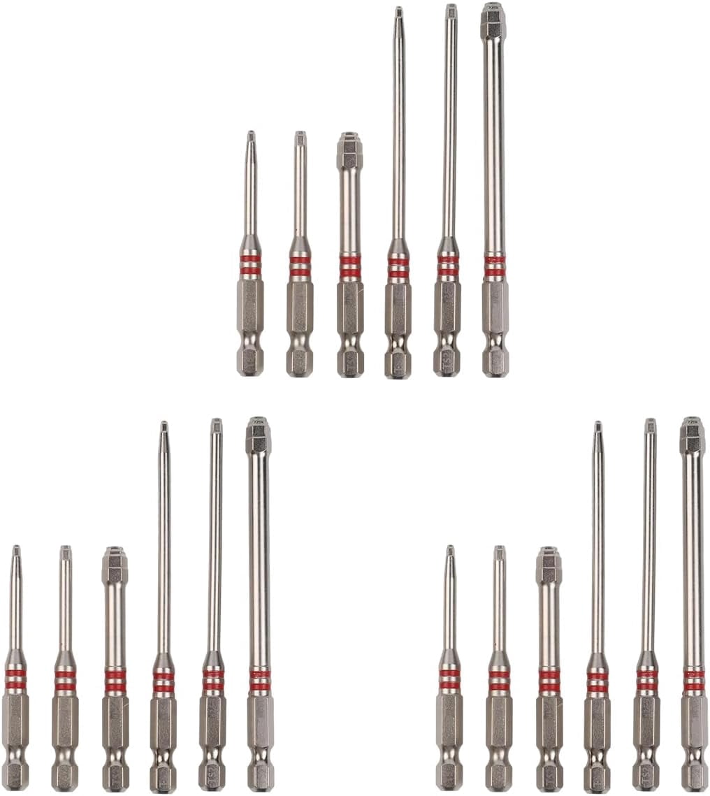 6-Piece Screwdriver Bit Set, Magnetic Hex Shank Pagoda Hex Key Bits, Universal 1.5-6mm Multi Size Nut Driver Set for Electric Drill Wrench, Stepped Hex Bit Set for Repair DIY Woodworking (3set)