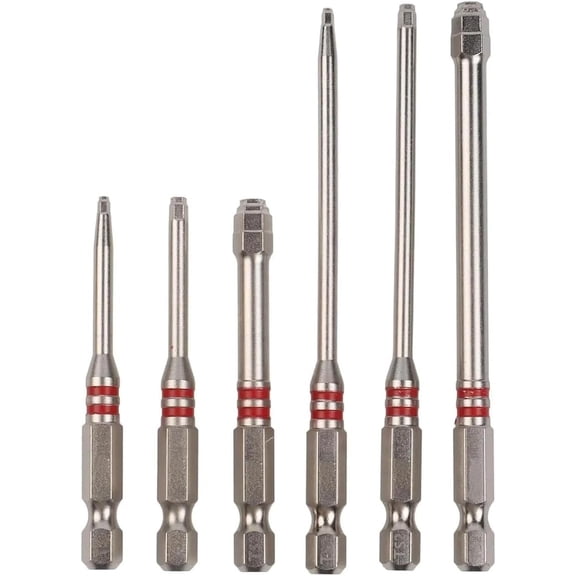 6-Piece Screwdriver Bit Set, Magnetic Hex Shank Pagoda Hex Key Bits, Universal 1.5-6mm Multi Size Nut Driver Set for Electric Drill Wrench, Stepped Hex Bit Set for Repair DIY Woodworking (1set)