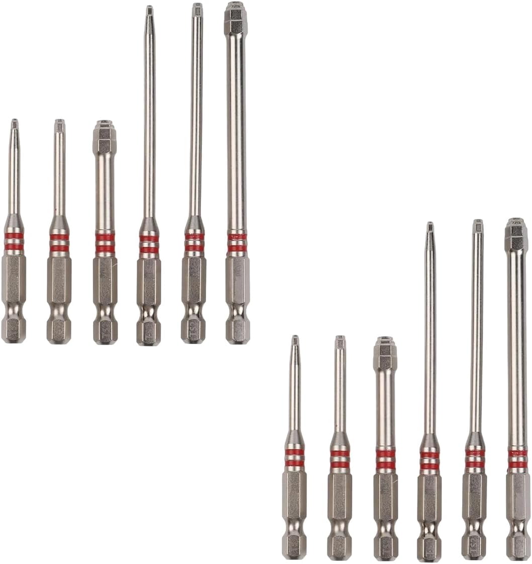 6-Piece Screwdriver Bit Set, Magnetic Hex Shank Pagoda Hex Key Bits, Universal 1.5-6mm Multi Size Nut Driver Set for Electric Drill Wrench, Stepped Hex Bit Set for Repair DIY Woodworking (2set)
