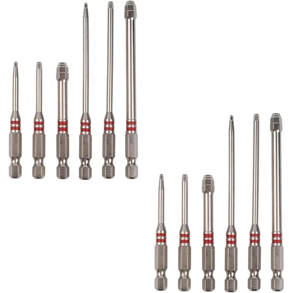 6-Piece Screwdriver Bit Set, Magnetic Hex Shank Pagoda Hex Key Bits, Universal 1.5-6mm Multi Size Nut Driver Set for Electric Drill Wrench, Stepped Hex Bit Set for Repair DIY Woodworking (B:2set)
