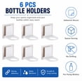 thumbnail image 1 of 6 Piece Self Adhesive Shower Bottle Rack Set, Wall Mounted Shampoo Hangers for Bathroom Storage, TIKA, 1 of 9