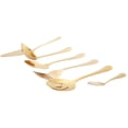 thumbnail image 1 of 6-Piece Serving Flatware Silverware Set, Serving Utensil Set,Include Cake Server, Slotted Serving Spoon Gold, 1 of 9