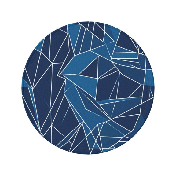 6-Piece Set Of Round Coasters Water-Resistant Leather Double-Sided Non-Slip Design Ideal For Cups Kitchens And Home Decor Perfect Housewarming Gift 3.9-Inch Diameter Darkgray Geometric Patterns_2