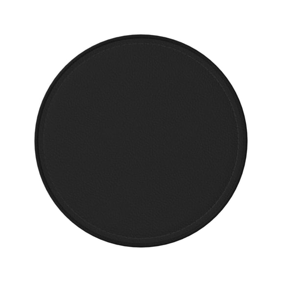 6-Piece Set Of Round Coasters Water-Resistant Leather Double-Sided Non-Slip Design Ideal For Cups Kitchens And Home Decor Perfect Housewarming Gift 3.9-Inch Diameter Black