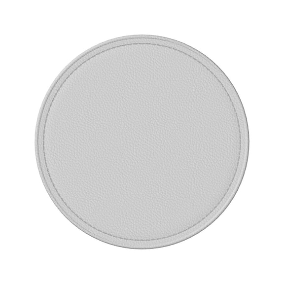 6-Piece Set Of Round Coasters Water-Resistant Leather Double-Sided Non-Slip Design Ideal For Cups Kitchens And Home Decor Perfect Housewarming Gift 3.9-Inch Diameter Light Grey
